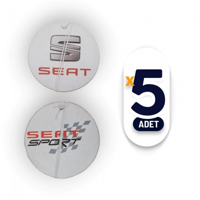 Seat Logolu Dekoratif Araç Ayna Kokusu 5'li Paket