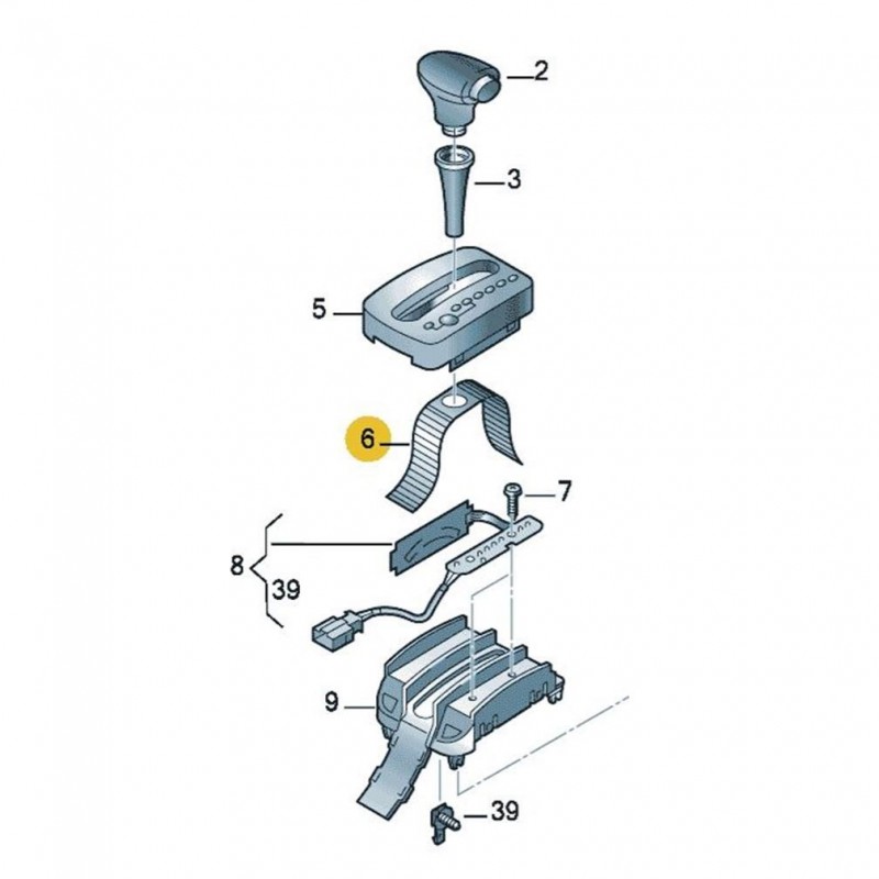 VW Bora 1998-2005 Otomatik Vites Kolu Alt Rayı Perdesi 1J0713277